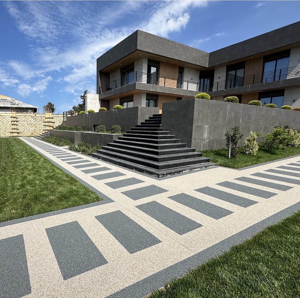 美蒂石现代极简别墅步道案例 | Meidis Resin Binder Modern Villa Walkway Case
