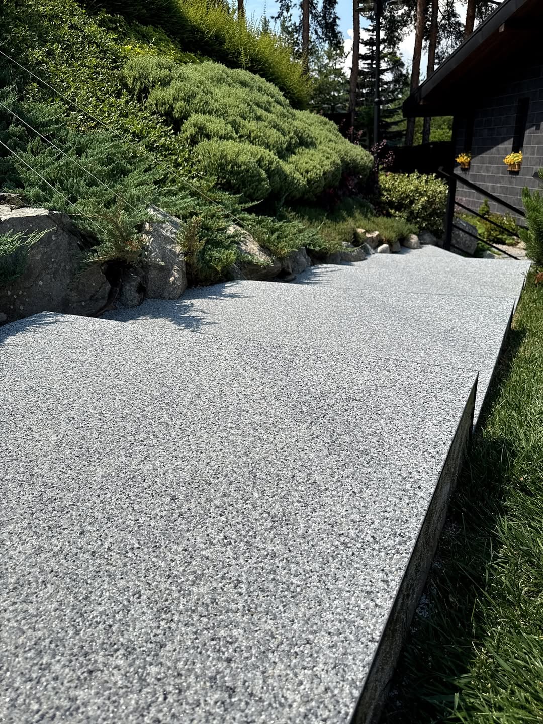 美蒂石户外庭院台阶透水砾石地坪案例 | Meidis Resin Binder Courtyard Stair Pavement Case - 套装图