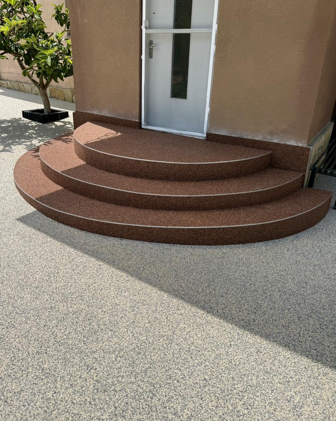 美蒂石弧形入户双色砾石台阶庭院案例 | Meidis Resin Binder Curved Entrance Two-Color Gravel Stair Project - 套装图